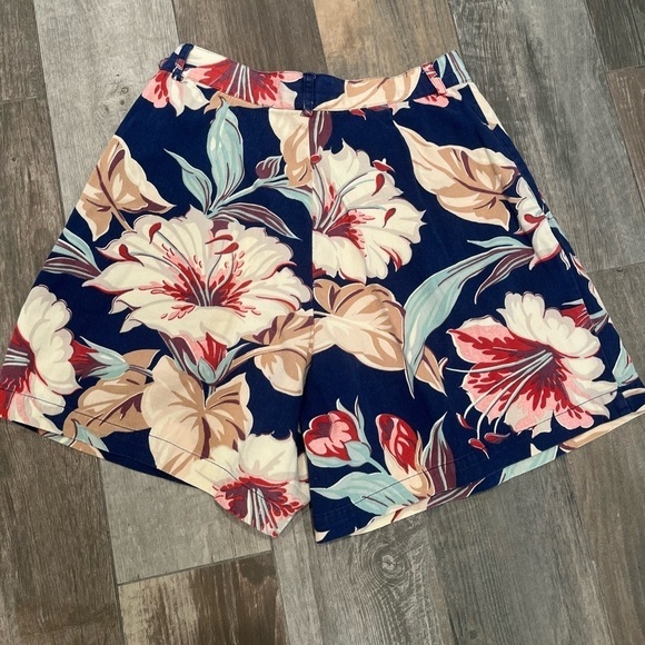 Ralph Lauren Country Vintage Shorts Sz 10 High Waist Pleated Hibiscus Floral - Picture 10 of 10